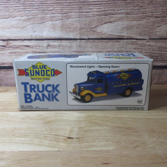 Blue Sunoco Truck Bank Limited Edition Series 1 Working Lights/Doors 1993 - Picture 7 of 9
